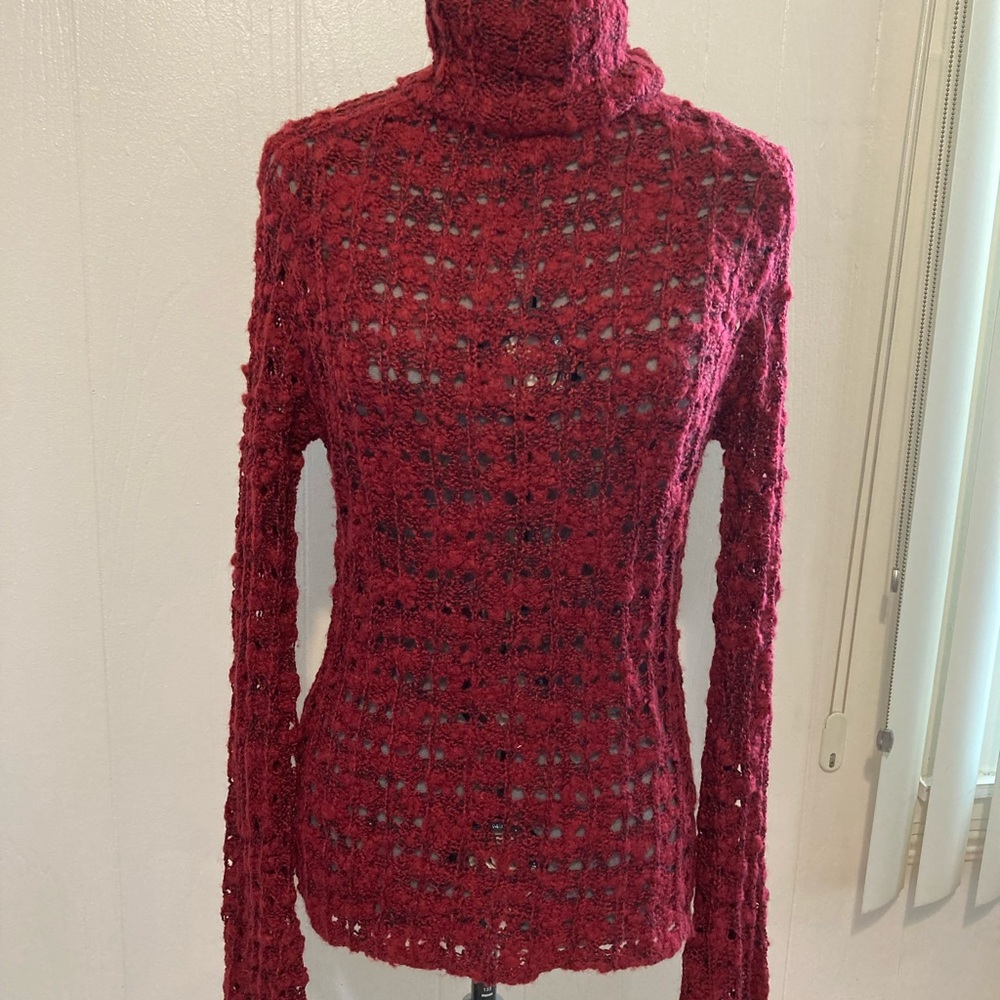 🔥 LINK Turtleneck long sleeve wool blend sweater size L